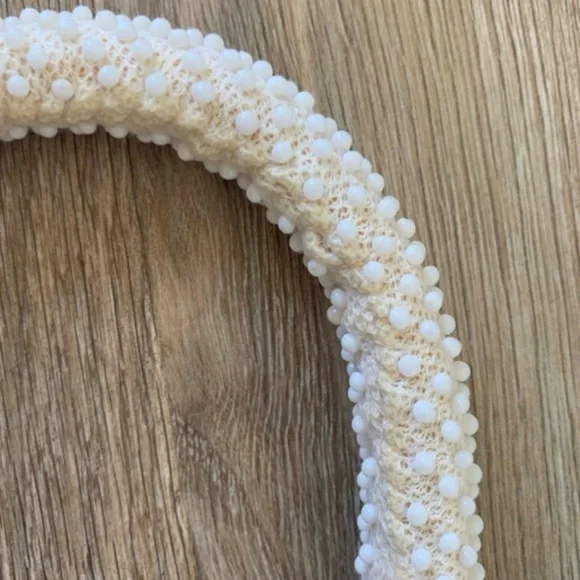 Vintage Beaded Hong Kong Elegant Cream lined Kisslock Handbag - Picture 14 of 14